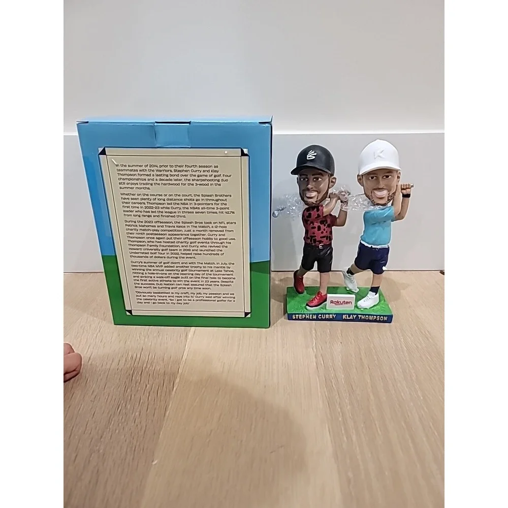 Stephen Curry Klay Thompson GOLF BROS Bobblehead 2024‎ Golden State Warriors SGA